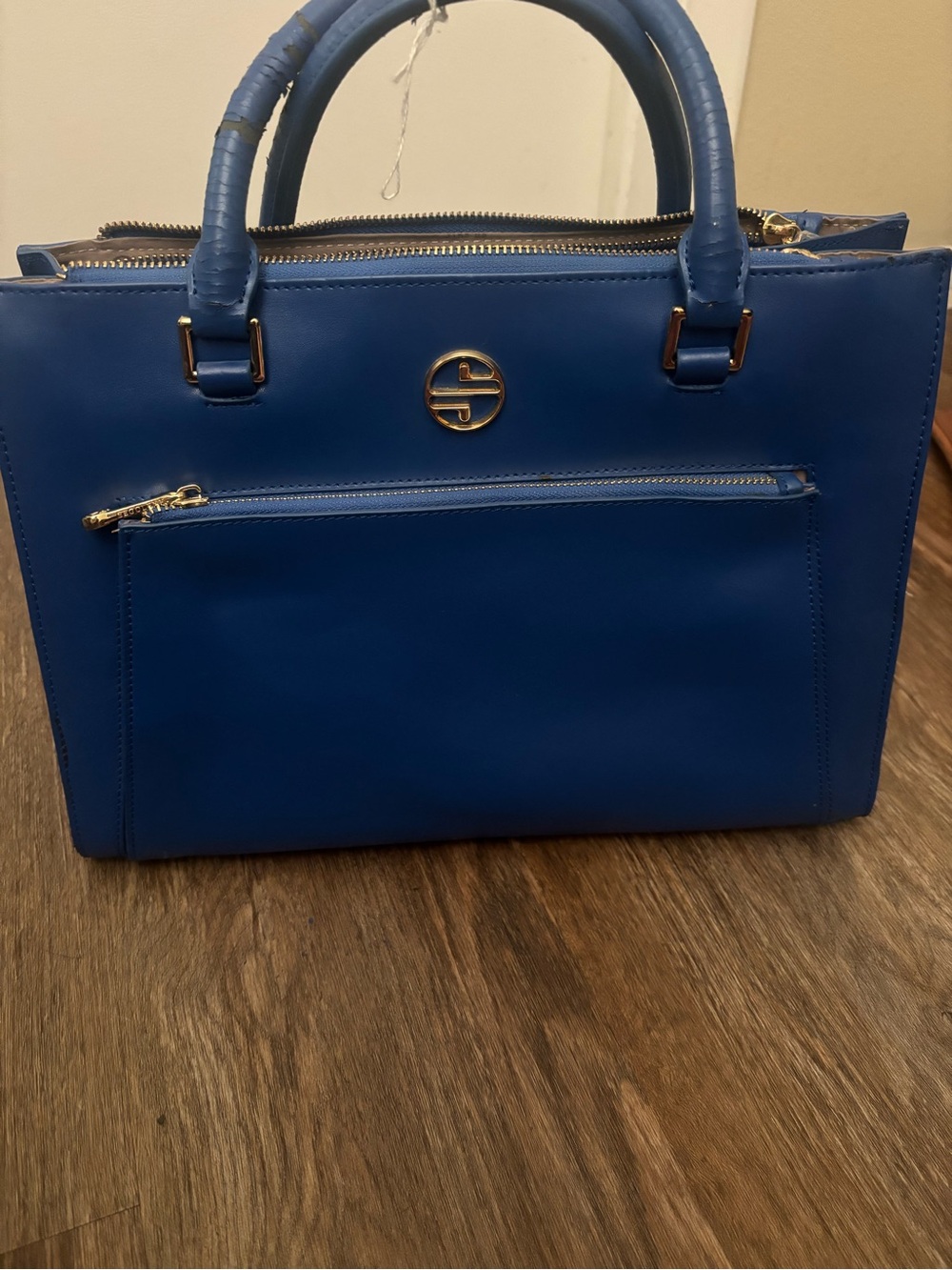 Segolene En Cuir Structured Tote with Gold Accent